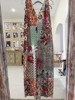 Zara Mixed Floral & Geometric Patchwork Jumpsuit